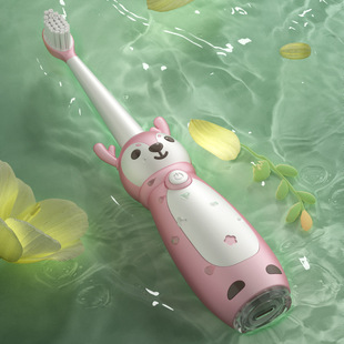 Детская мягкая шерсть акустическая электрическая зубная щетка USB-зарядка трехступенчатая регулировка скорости 3-6 лет мультфильм детская зубная щетка полностью автоматическая
