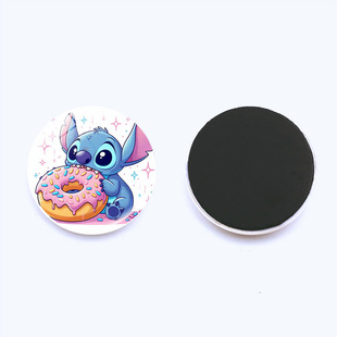 Star Baby Stitch Refrigerator Sticker Crystal Glass Soft Magnetic Sticker Refrigerator Door Home Decorations Wholesale 25mm