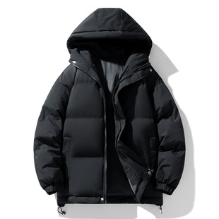 NASA Down Cotton-padded Jacket Men's Jacket 2024 New Winter Cotton-padded Coat Thickened Trendy Brand Lapel Lapel Couple's Bread Suit Winter Clothes