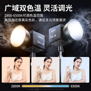 60W Ручная наружная съемка COB Высокая мощность подсветки Фотографическая лампа Профессиональная видеосъемка сцены живого залповки света
