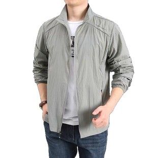 Ice Silk Quick-Drying Sun Protection Clothing Men's Summer Thin Stand-Up Collar Jacket Breathable Outdoor 2025 New Men's Sun Protection Clothing