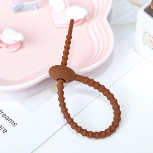 Color Data Wire Harness Silicone Strap Reusable Retractable Storage Rope Creative Cable Tie Silicone Key Ring