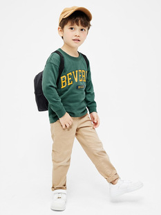 Children's Long-sleeved T-shirt Autumn and Winter Base Shirt New All-match Top Trendy Boys Cotton Sweater Jacket
