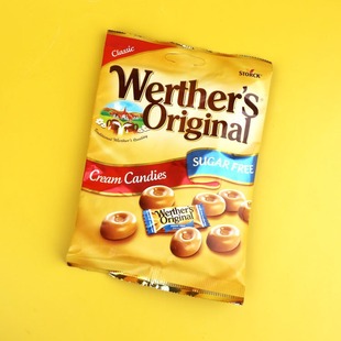 Werther's Germany imported waite toffee cream candy 70g hard candy candy candy candy children's snack