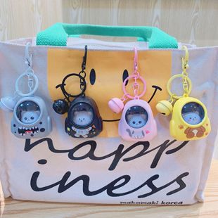Luminous starry sky kitten backpack net red pendant key chain cute key chain jewelry doll schoolbag pendant wholesale