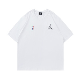 New 2023 Spring European and American Men's and Women's Printed Text Idea Cotton Pullover Short Sleeve Youth Popular Collar Men's and Women's T-shirt