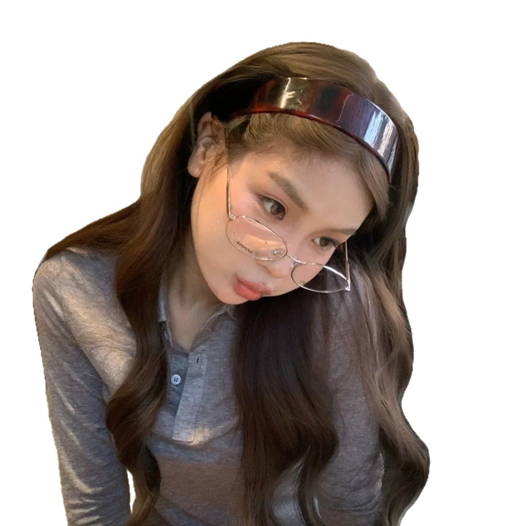 Korean Wide-Brimmed Headband in the Same Style as the Celebrity Fever, Retro Leopard Print Headband, High Crown, Stylish Ins-Style Hair Accessory for Women