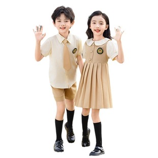 British Academy Style New Summer Dress Primary School Chorus Performance Dress Kindergarten Large Class Graduation Ceremony Photo Dress