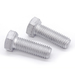 Photovoltaic Bolt 4.8 Grade Hot Galvanized Bolt Power Tower Hot Dip Zinc External Hexagon Screw Full Buckle Half Buckle Bolt