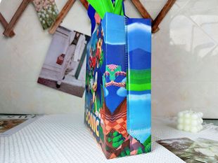 Foreign trade factory New Cartoon non-woven handbag Sonic male gift bag gift packaging bag in stock wholesale