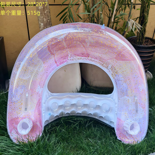 Adult water pvc inflatable recliner inflatable upper New striped hammock new water cross-border floating bed with net