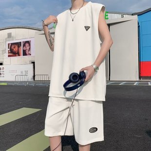Sleeveless Vest Men's Summer Thin Quick-Drying Sports Basketball Fitness Vest Short-Sleeved Shorts Suit