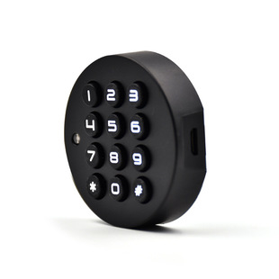 in stock wholesale smart password lock drawer lock round file cabinet password lock black anti-theft drawer electronic lock