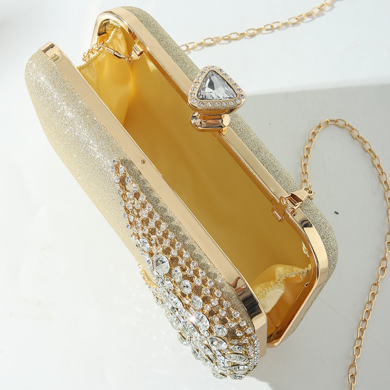 2024 New Cross-Border European and American Style Women's Evening Handbag, Rhinestone-Encrusted Party Clutch, Dress Bag, Shoulder Bag/Crossbody Bag