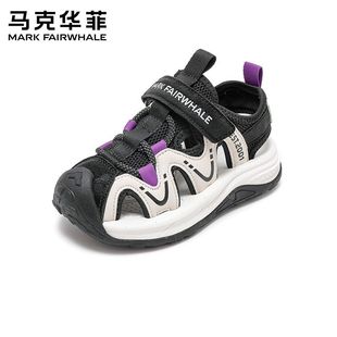 Mark Waffee Boys Sandals Summer 2024 New Boys Anti-collision Soft Sole Anti-slip Beach Shoes