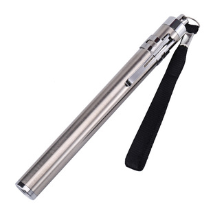 Stainless steel led medical flashlight lettering logo7 battery-powered pupil pen for morning examination for doctors and nurses