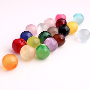 Plate Button Cheongsam Button Retro Imitation Jade Pearlescent Spherical Colorful Tang Suit Han Dynasty Small Round Bead Resin Button