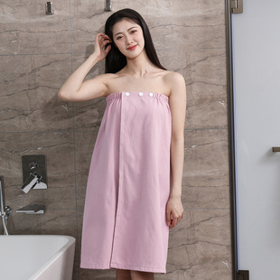 Cross-Border Exclusive Beauty Salon Bath Skirt, All-Cotton Waffle Bath Skirt, Wearable Strapless Bath Towel, Thin Summer Wrap Skirt for Women