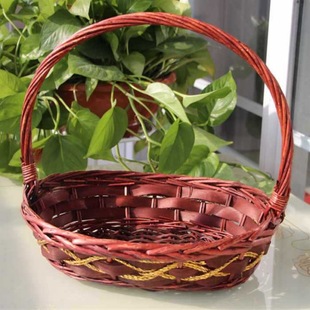 Wholesale fruit basket rattan gift basket hand basket fruit basket bamboo basket flower basket gift egg basket picking basket