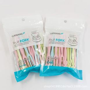 Fruit Fork Disposable Food Grade Plastic Bag Household Commercial One-dollar Multi-function Salad Fruit Sticks
