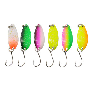 Luya sequins 3g double-sided color color spoon horse mouth sequins squatting fish Luya bait fishing gear hard bait