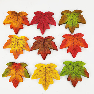 Cross-border supply simulation Maple Leaf photo shooting props Halloween Harvest festival scene layout artificial leaves in stock