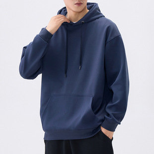 Hooded Sweatshirt Men's Autumn and Winter Heavy Thickened 2024 New Fashion Brand Loose Pullover Long Sleeve plus size Top Men's Wear