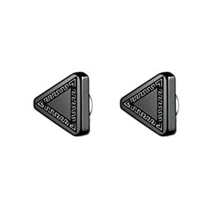 Korean Style Great Wall Pattern Triangular Magnetic Ear Stud Ear Clip Punch-free Unisex Distinctive All-match Earrings Hot Selling