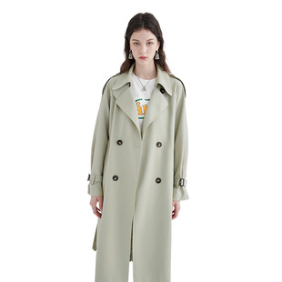 2025 Spring and Autumn New Arrival Trenchcoat Women's Mid-length High-end French Hepburn Coat for Petite British Style Coat