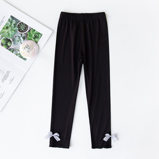 Summer thin children's leggings Korean girls' leggings bow children's trousers light breathable children's pants