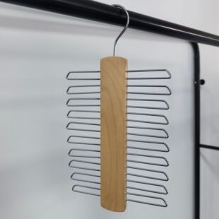Wooden 8-Hook Solid Wood Clothes Hanger for Underwear, Vests, Suspenders, Belts, Ties, Multifunctional Home Storage and Drying Wooden Clothes Hanger