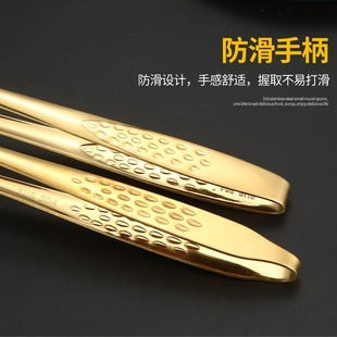 Korean style barbecue clip 304 stainless steel barbecue clip barbecue food steak buffet extended anti-scalding clip