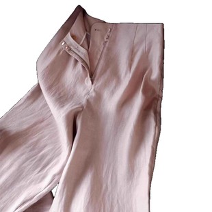Популярный в этом году Tian Silk розовый вертикальный прямой брюки женские весенние и летние новые свободные удобные рамовые брюки