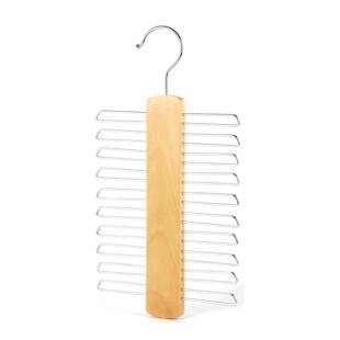 Cross-Border Tie Rack Sling Underwear Wooden Multi-Functional Storage Rack Belt Scarf Hook Solid Wood Clothes Hanger Wholesale