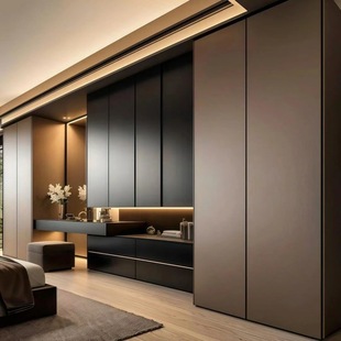 Open Wardrobe Scandinavian Overall Wardrobe Swing Door Wardrobe Customized Cabinet Panel Furniture Customization