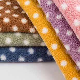 Polka Dot Particle Cashmere Fabric Printed Polka Dot Children's Composite Coat Children's Clothing Fashion Coat Pajamas Sweatshirt Autumn