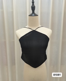 Rose Powder Backless Neck Camisole Vest Women's Summer Dopamine Music Festival Sleeveless Outer Wear Base Inner Sanya Top