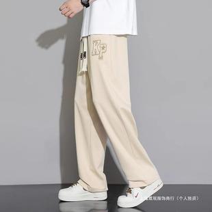 Pants Men's Spring Autumn and Summer High School Students Loose Straight Pants Teenagers Trendy American Men's Casual Pants