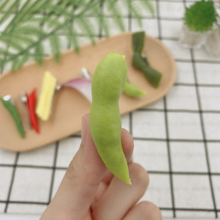 Internet Celebrity Chattering Simulation Vegetable Bean and Lelp Design Ins Model Ribs Interesting Funny Hair Jewelry Clip Hoop