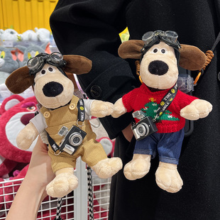 Mobile Phone Back Clip Doll Crossover Strap Lanyard Cute Cartoon Leader Dog Doll Can Hanging Back and Side Shoulder Anti-losing Hanging Chain