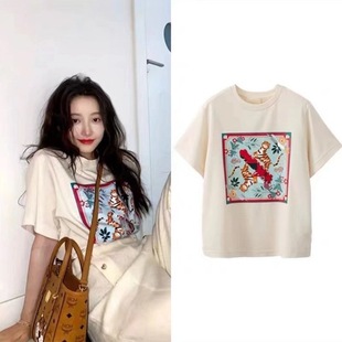 Breastfeeding Clothes Hot Mom Summer dress Fashion Printed Short-sleeved T-shirt Top for Breastfeeding Clothes for Summer