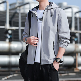 Spring and Autumn Explosions Thin Jacket Men's Top Hooded plus size 2023 New Korean Fashion Jacket
