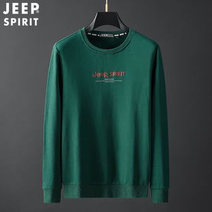 JEEP Jeep 2022 новая весна осень с длинными рукавами моды повседневная свитера свободный хиджповый топ мужской 8336