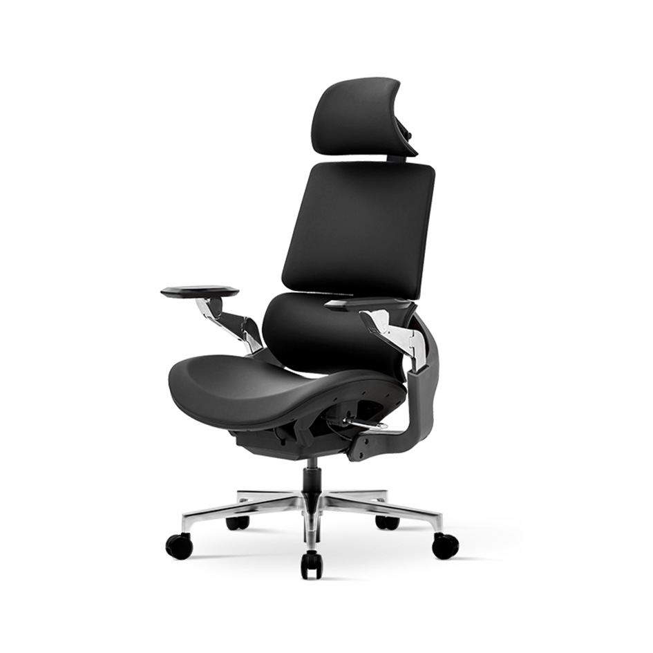 Tomu Boss Office Chair High-End Genuine Leather Ergonomic Backrest Swivel Home Gaming Boss Office Computer Chair