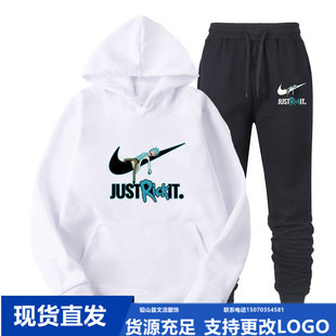 Cross-border Sweat Casual Fashion Men's suit Trendy Pullover Printed Loose Hooded Sweat Fashion All-match