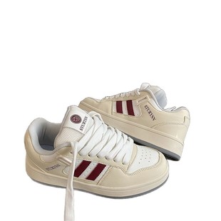 New Shoes Bread Explosions Ins Shoes Women's 2025 National Fashion All-match Casual Sports White Shoes