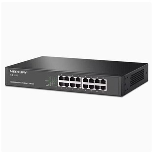 MERCURY Mercury S116D 16-port 100-megabyte switch splitter steel case desktop rack type