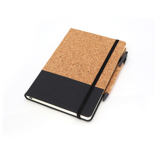 A5 cork creative pu stitching notebook wholesale business office notebook suit logo