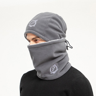 New Winter Hat Women's Fleece fleece-lined Thickened Ear Protectors Neck Protectors Men's All-match Outdoor Cold-proof and Windproof