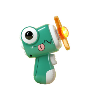 Dinosaur light-emitting bamboo dragonfly pistol UFO catapult rotating gyro outdoor Children girl boy toy flying sky fairy
